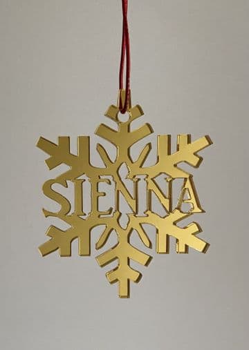 Christmas personalised tree decoration