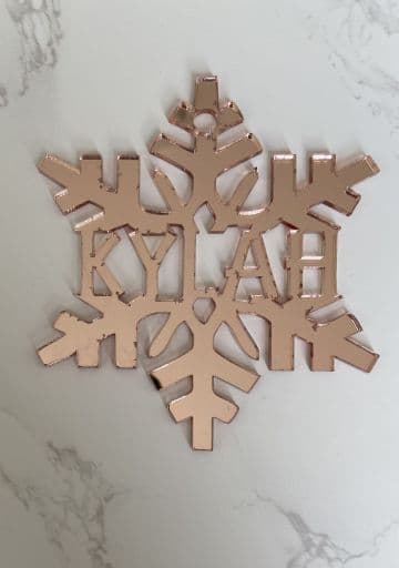 Christmas table snowflake place names