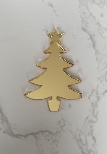 Christmas tree acrylic cupcake topper