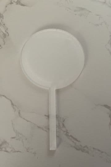 Clear cake paddle topper blank