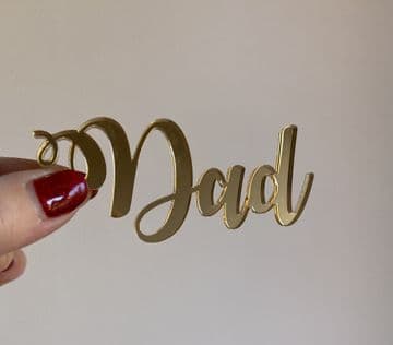 Dad acrylic cupcake topper