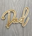 Dad engraved wooden cake charm