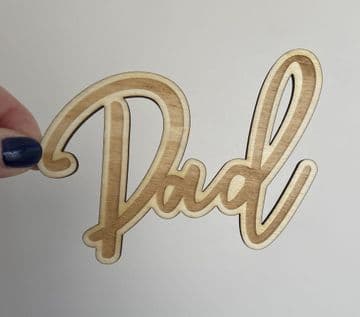 Dad engraved wooden cake charm
