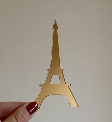 Eiffel tower acrylic or wood cake charm