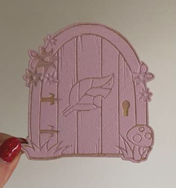 Fairy door wooden cake charm