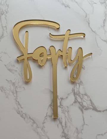 Forty new acrylic or wood cake topper