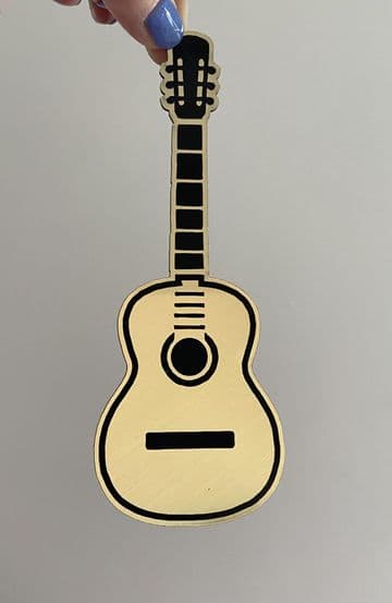 Guitar acrylic or wood cake charm