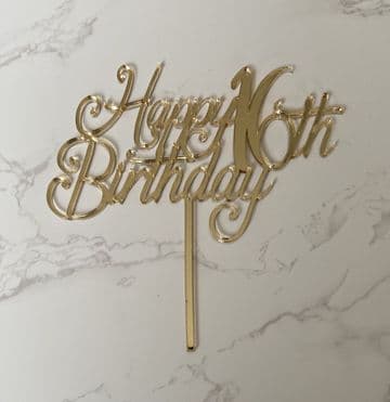 Happy 16th birthday acrylic or wood cake topper