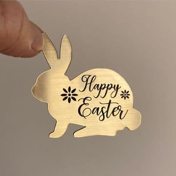 Happy easter bunny acrylic cupcake topper