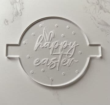 Happy easter with dots debosser