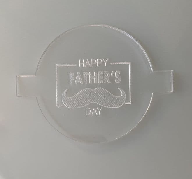 Happy Father's Day moustache debosser