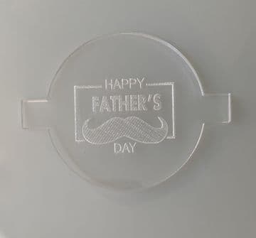 Happy Father's Day moustache debosser