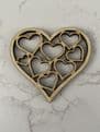 Hearts in heart acrylic or wood cake charm