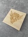 Highland cow birch plywood coaster
