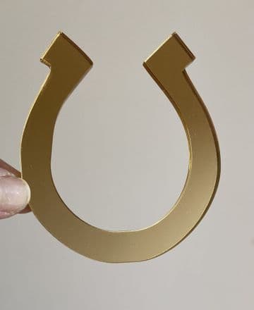 Horse shoe acrylic or wood cake charm