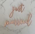 Just married acrylic or wood cake charm