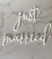 Just married acrylic or wood cake charm