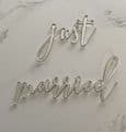 Just married acrylic or wood cake charm