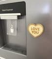 Love heart sweet design wooden fridge magnet