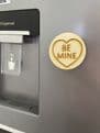 Love heart sweet design wooden fridge magnet