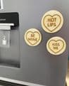 Love heart sweet design wooden fridge magnet