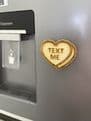 Love heart sweet design wooden fridge magnet