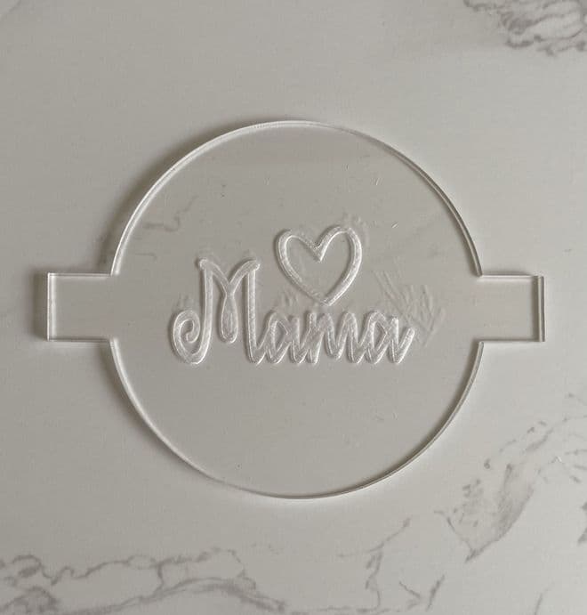 Mama with heart debosser
