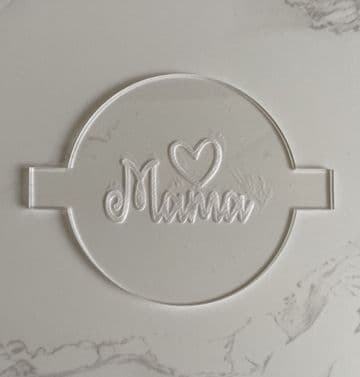 Mama with heart debosser