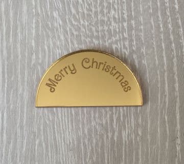 Merry christmas acylic or wood arch cupcake topper