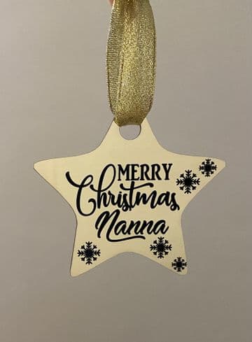 Merry Christmas nanna or grandad tree decoration