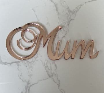 Mum acrylic or wood cupcake toppers