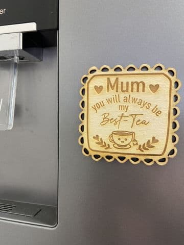 Mum Best-Tea wooden fridge magnet