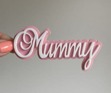 Mummy double layer acrylic or wood cake charm