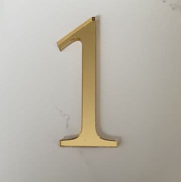Number 1 acrylic or wood cake charm