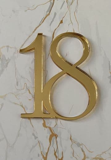 Number 18 new acrylic or wood cake charm