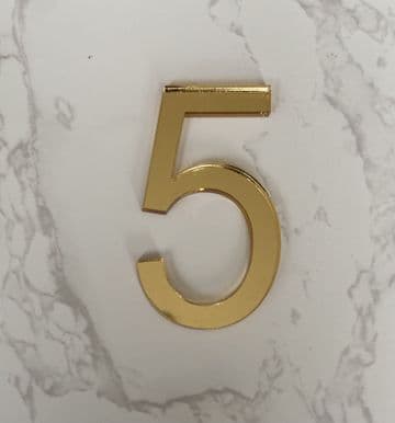 Number 5 acrylic or wood cake charm