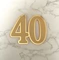 Number engraved acrylic cake charm