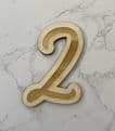 Number engraved acrylic cake charm