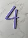 Number single acrylic or wood cake charm