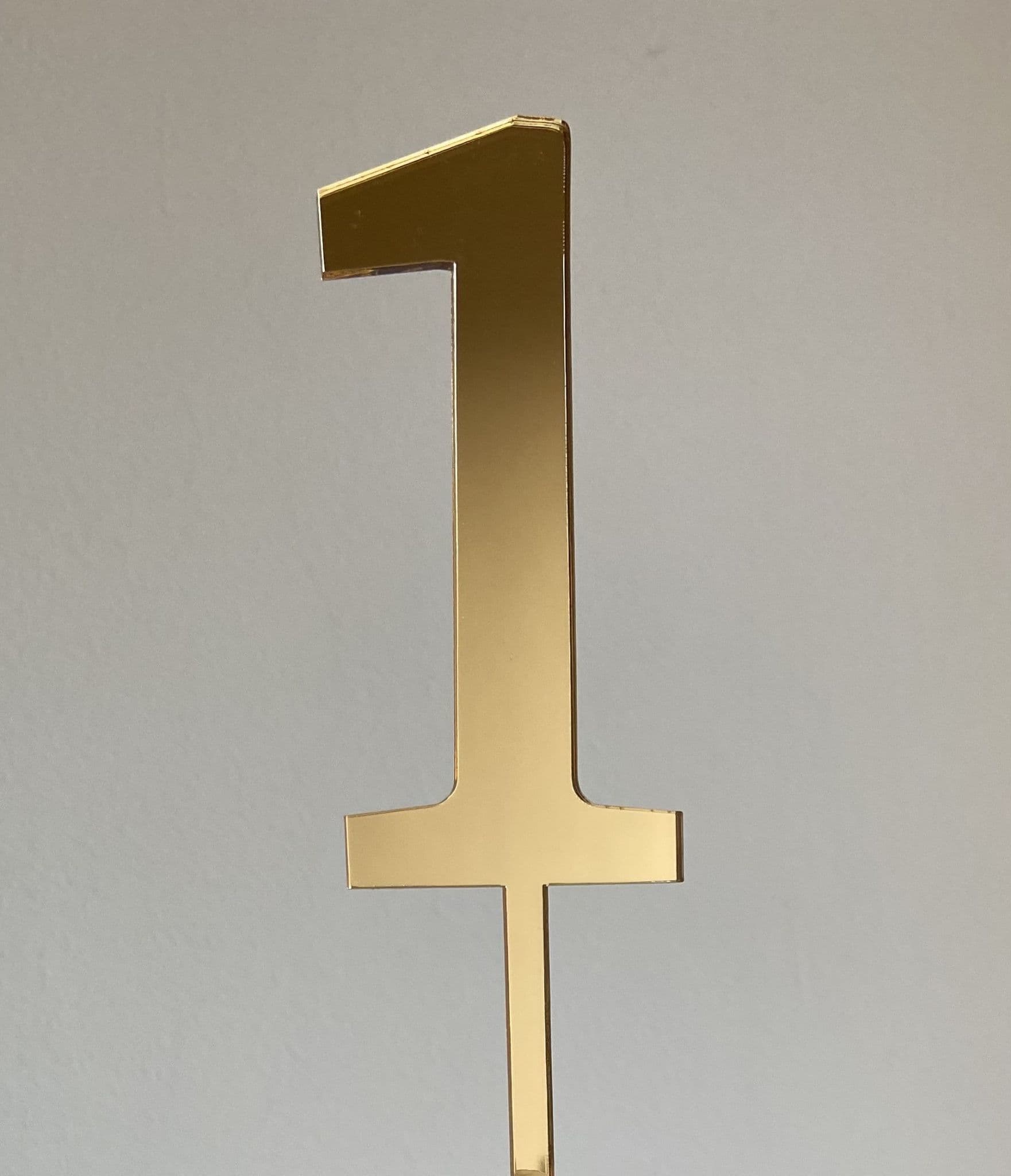 Number single acrylic or wood cake topper