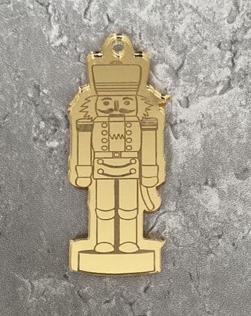 Nutcracker acrylic gift tag or christmas tree decoration