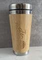 Personalised bamboo travel mug