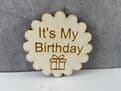 Personalised Birthday wooden badge