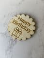Personalised Birthday wooden badge