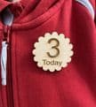 Personalised Birthday wooden badge