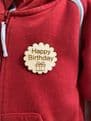 Personalised Birthday wooden badge