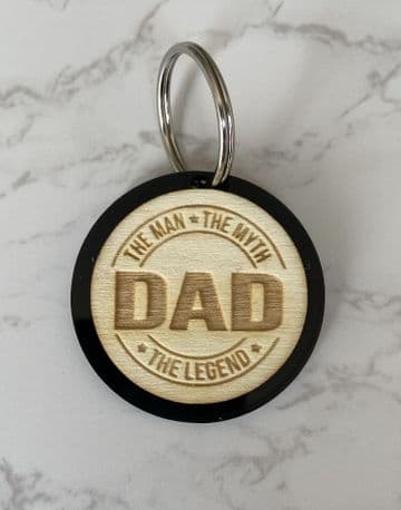 Personalised dad or grandad keyring