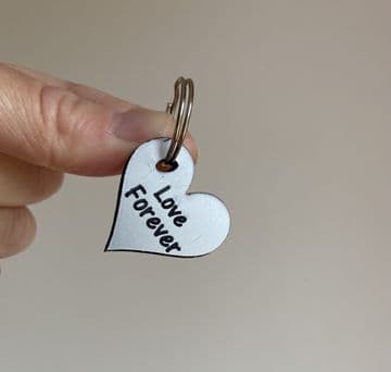 Personalised heart keyring