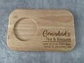 Personalised Tea, Coffee & Biscuits wooden serving board