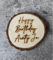Personalised wood slice